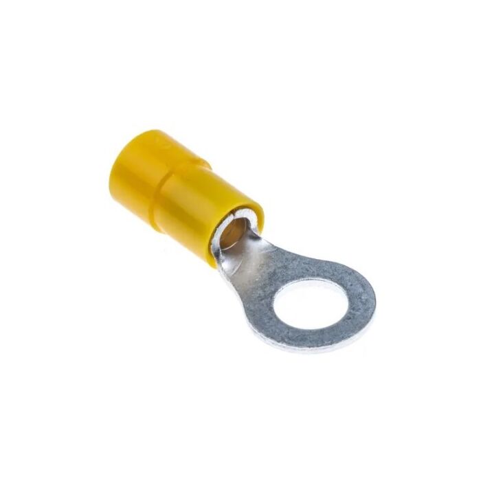 Ring terminal M6 pressing type, yellow 2,7-6,6 mm²