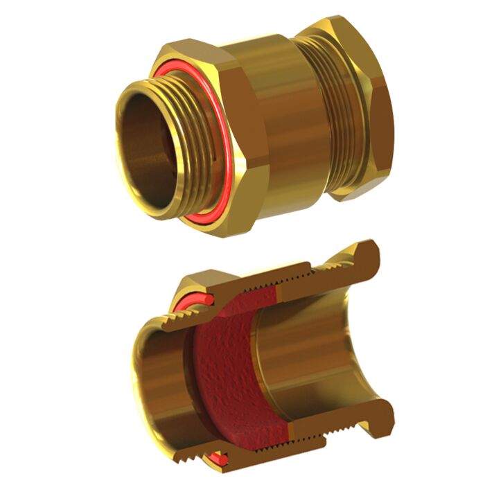 Cable Gland Exe: E204/622 M20/B2/15mm (D4,5-7,5mm) Brass