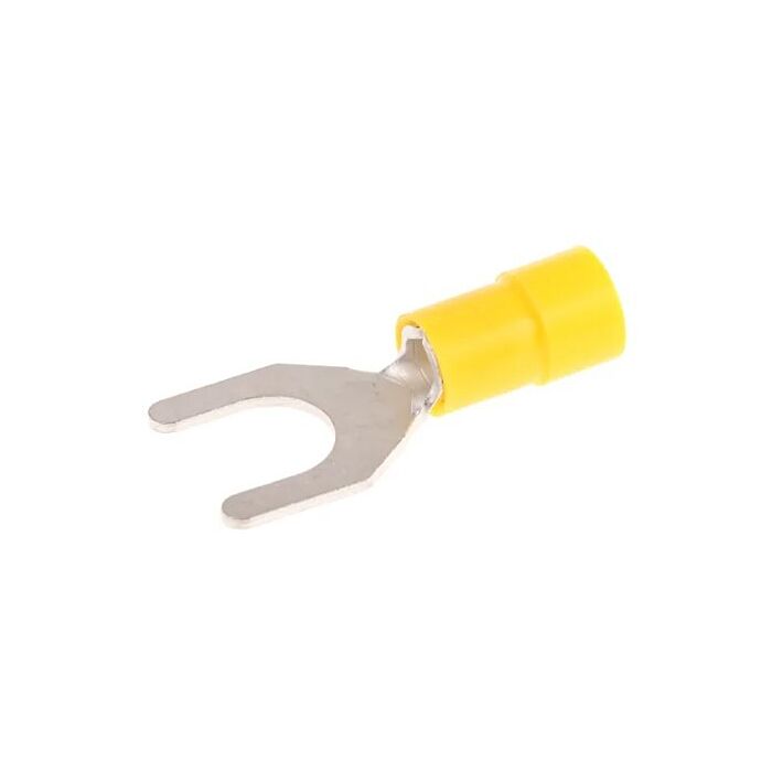 Fork terminal M8 pressing type, yellow 2,7-6,6 mm²