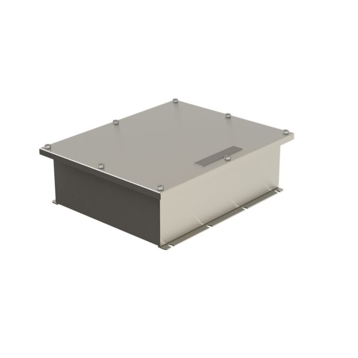 TEF 1058 Junction box Size 45 - Exe - IP66/67 - w/Terminal rail & PE - Bright chemical dip - AISI31