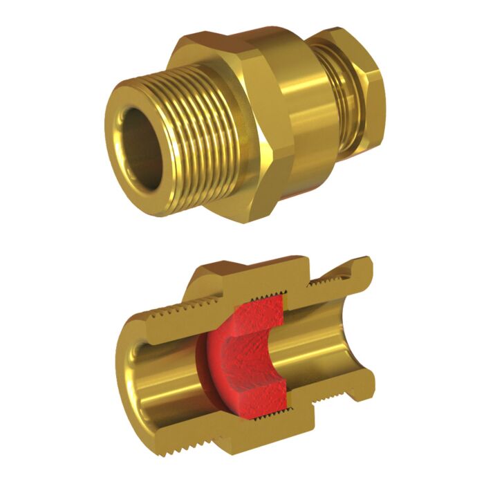 Cable Gland Exe: E205/624 M25/C2/15mm (D6,0-10,0mm) Brass