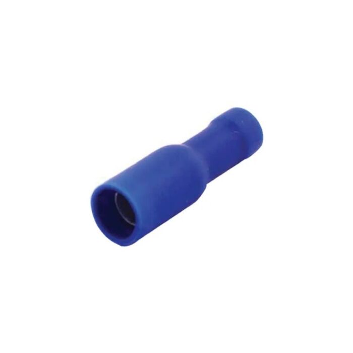 Terminal female plug 4mm pressing type, blue 1-2,6 mm²